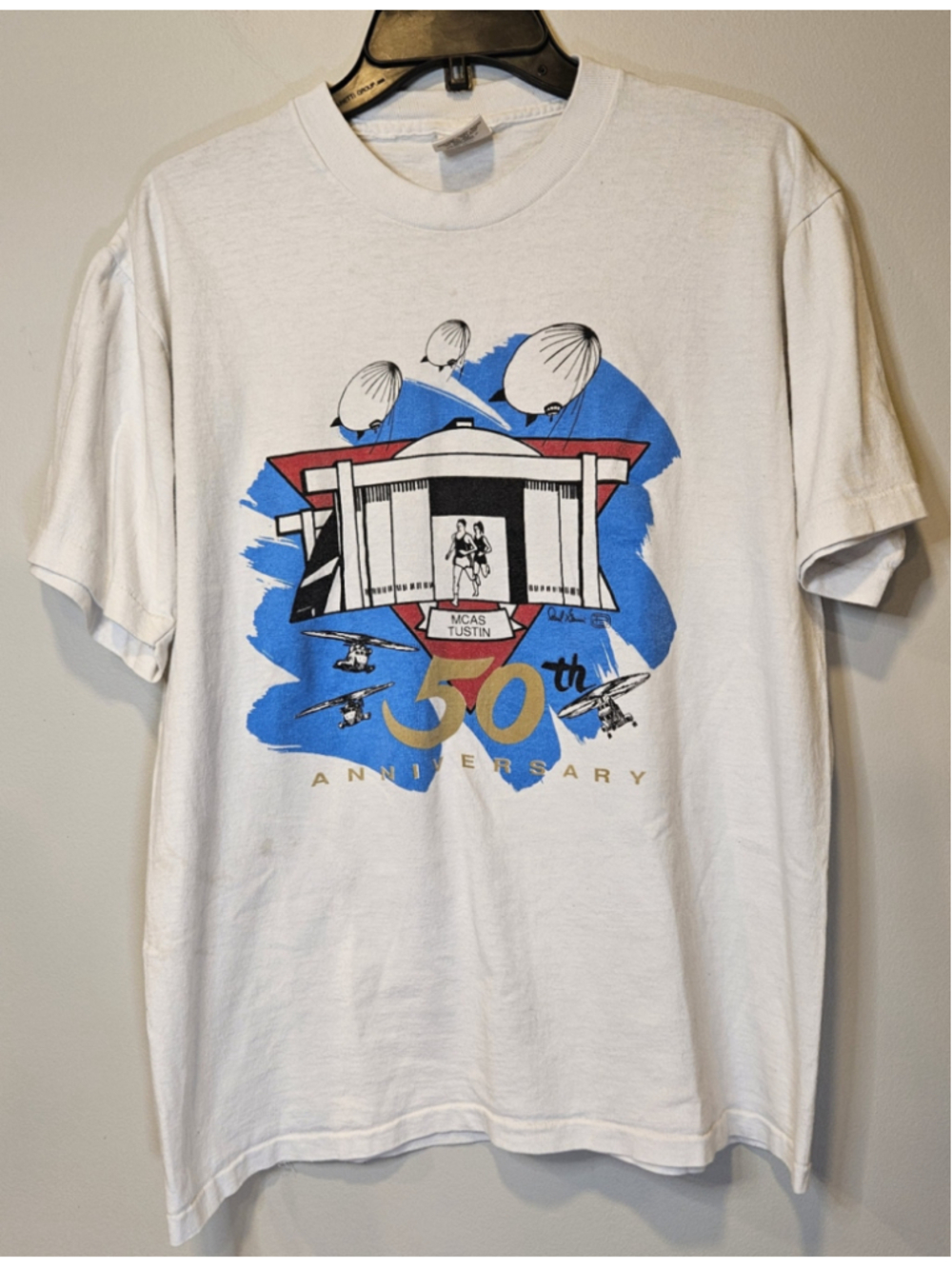 Vintage 1992 MCAS Tustin 50th Anniversary T Shirt USMC Murina USA Large
